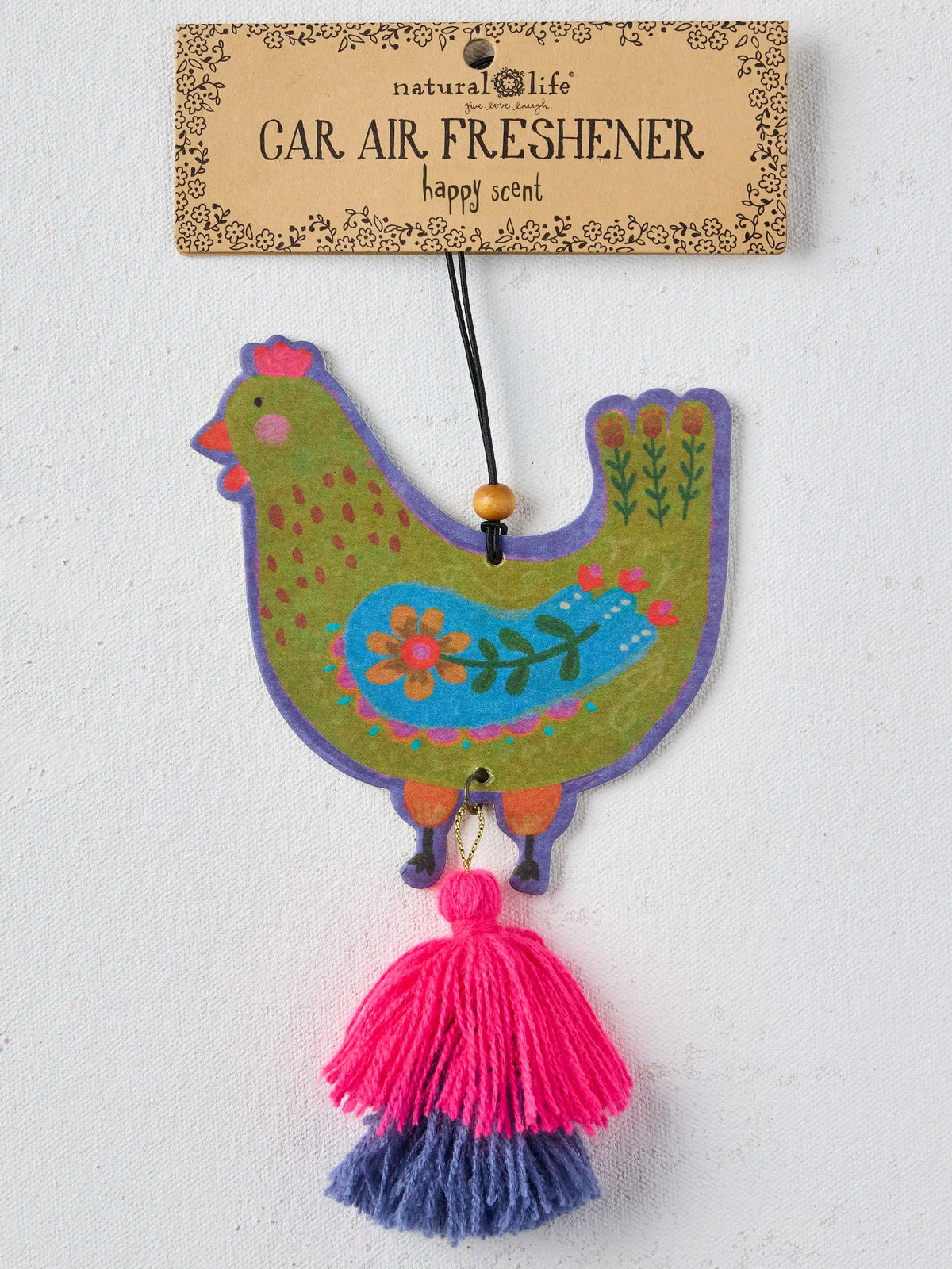 CHICKEN AIR FRESHENER ON WHITE BACKGROUND