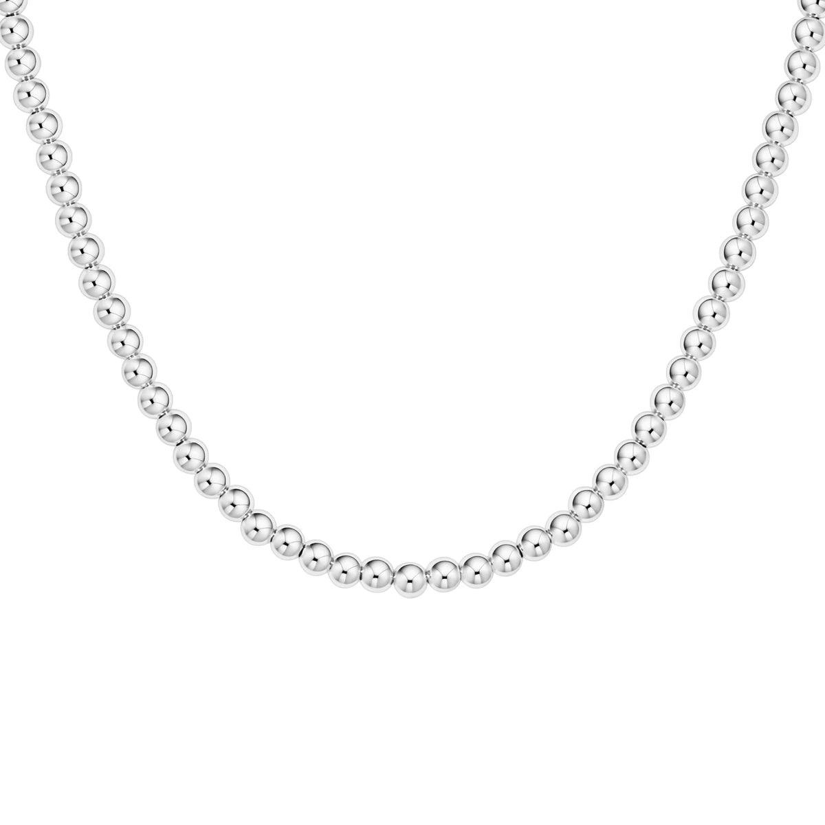 STERLING SILVER NECKLACE ON WHITE BACKGROUND