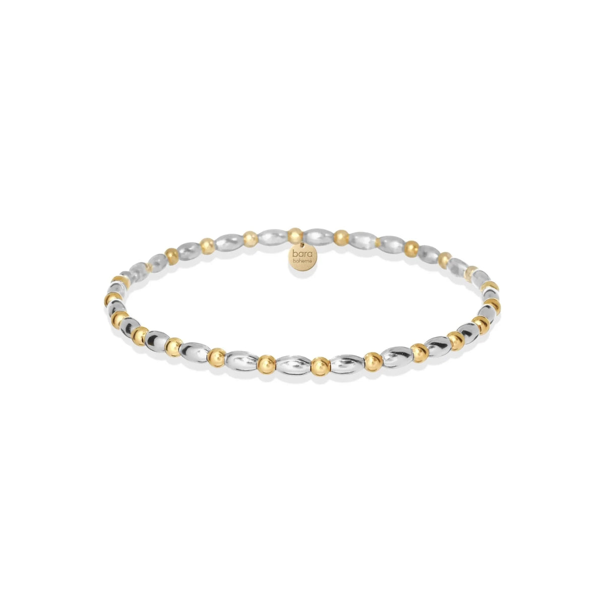 TWO TONE BRACELET ON WHITE BACKGROUND