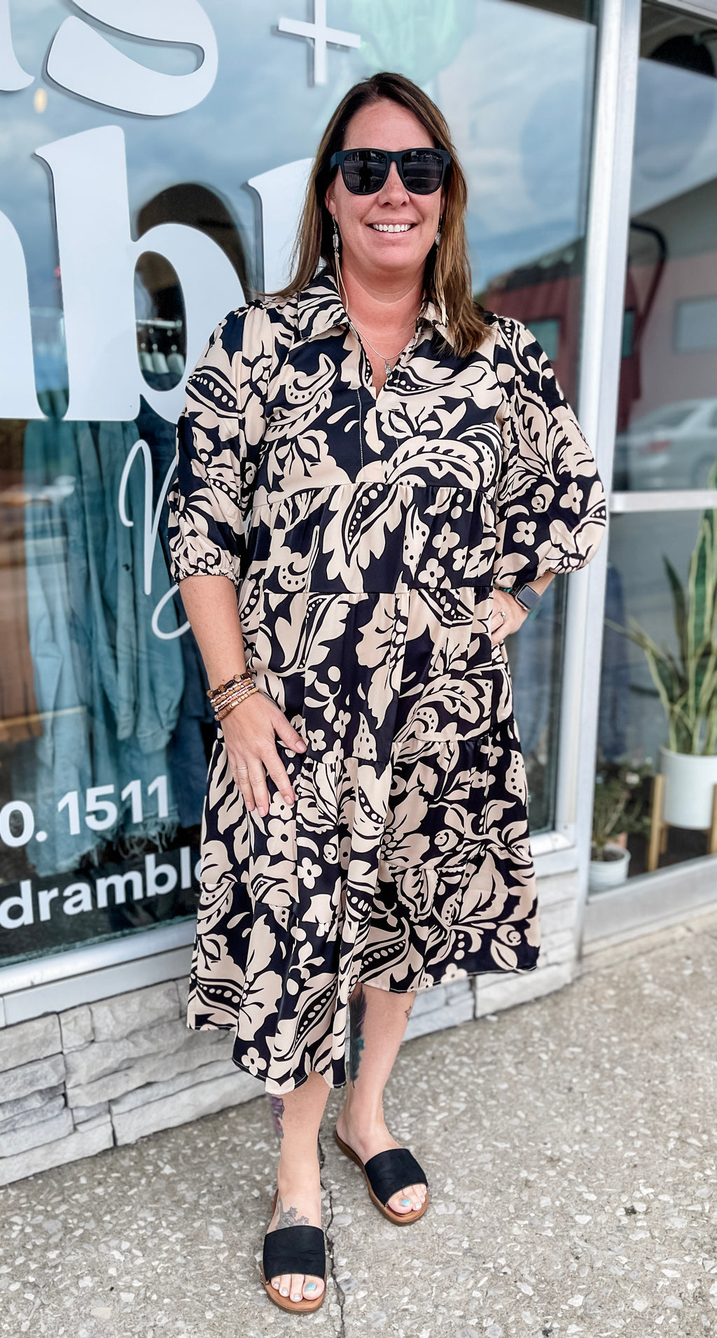 Growing Sideways Dress - Black