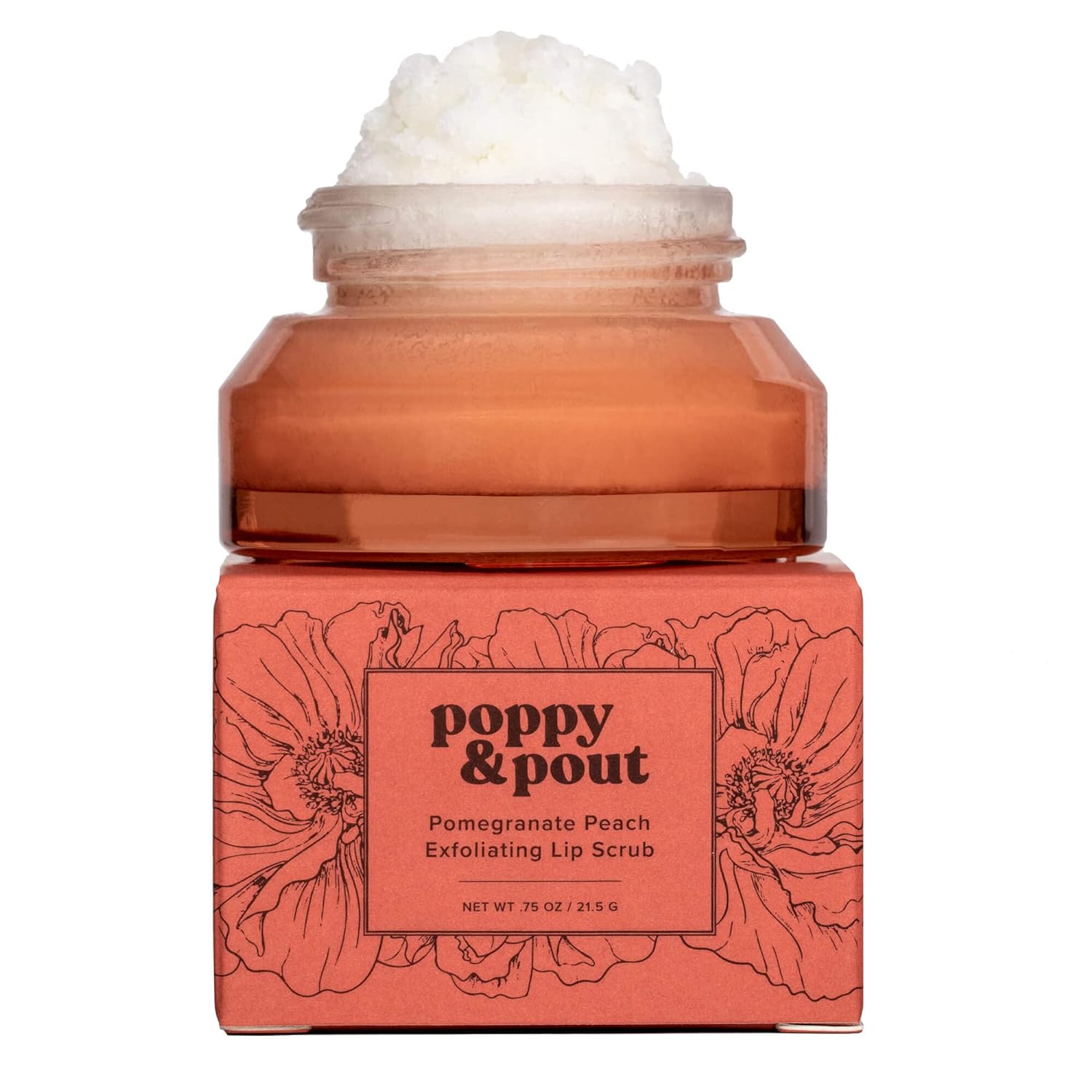 Poppy and Pout Lip Scrub - Pomegranate Peach