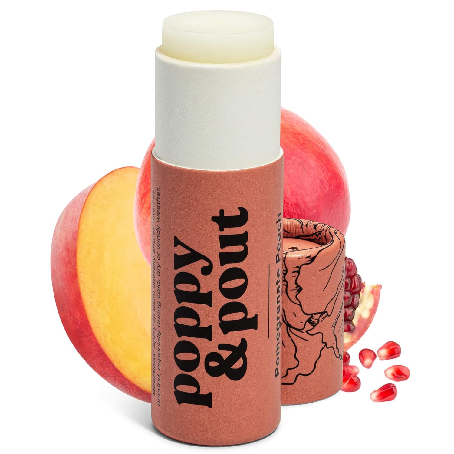 Poppy and Pout Lip Balm - Pomegranate Peach