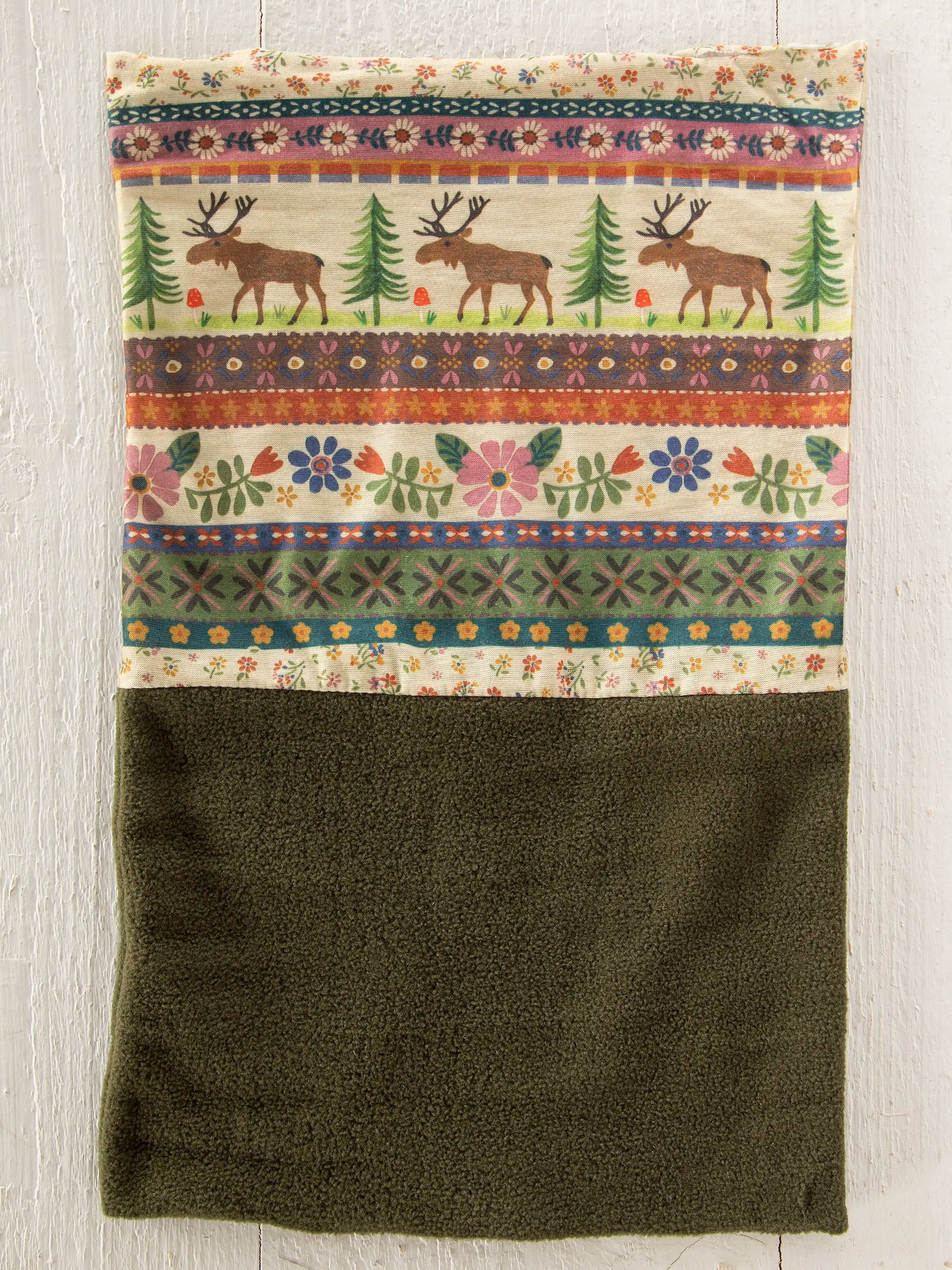 GREEN BOHO BANDEAU WITH MOOSE 