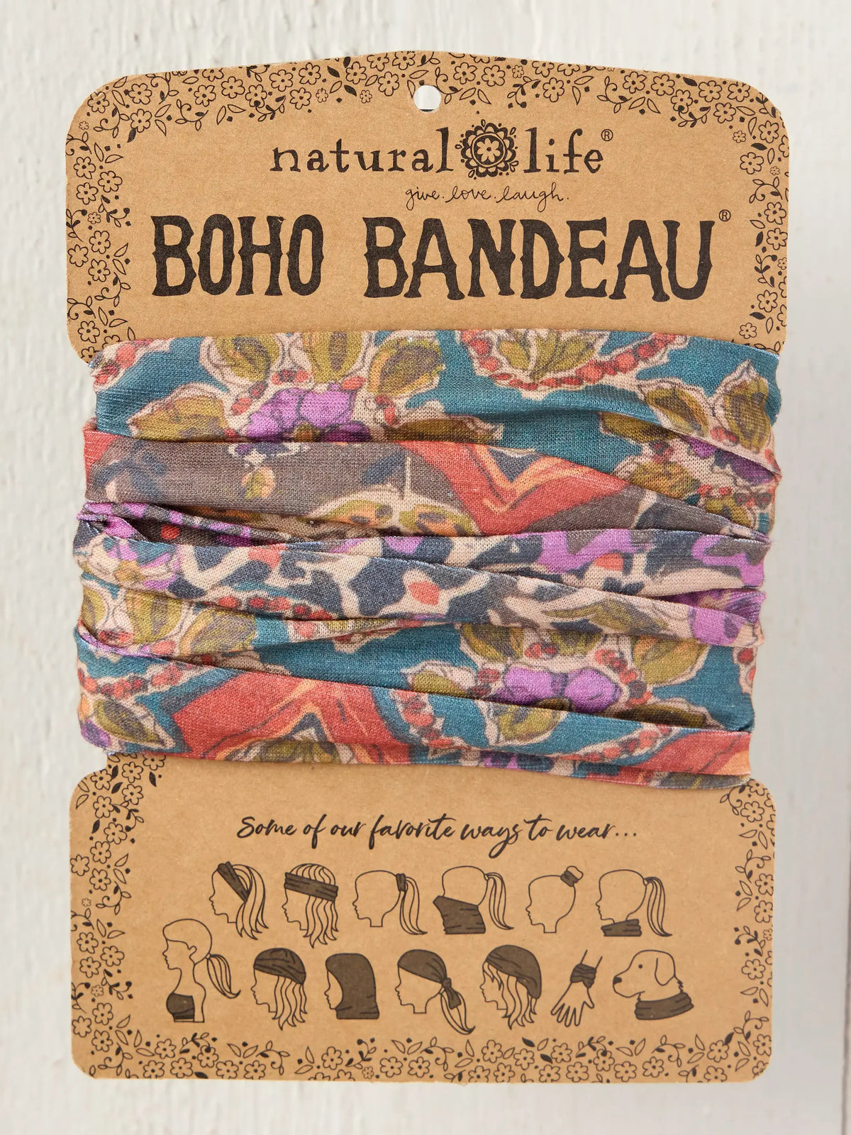 BOHO BANDEAU WITH MULTI COLOR ON A WHITE BACKGROUND