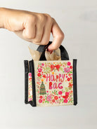 MINI BAG WITH HAPPY BAG WRITTEN ON IT- MULTI COLOR