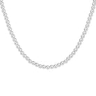 STERLING SILVER NECKLACE ON WHITE BACKGROUND