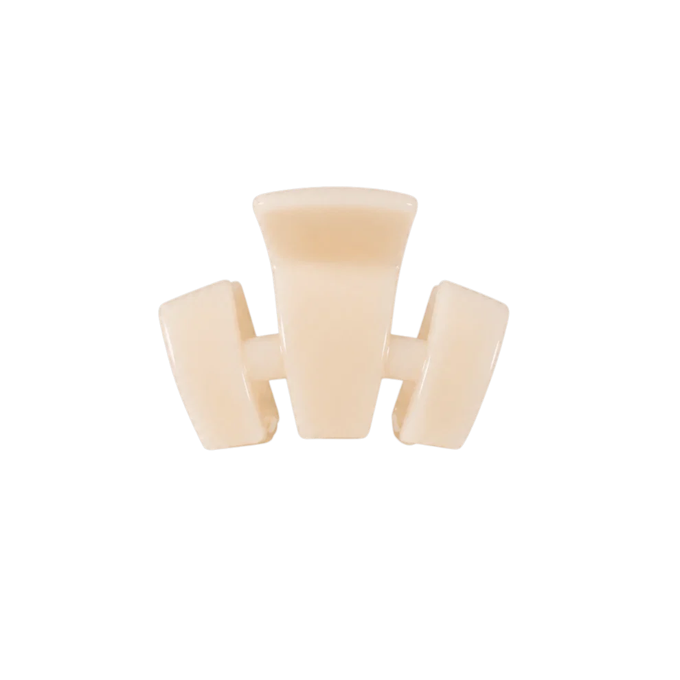 classic almond beige petite claw clip