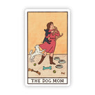 girl in red dress with dog 