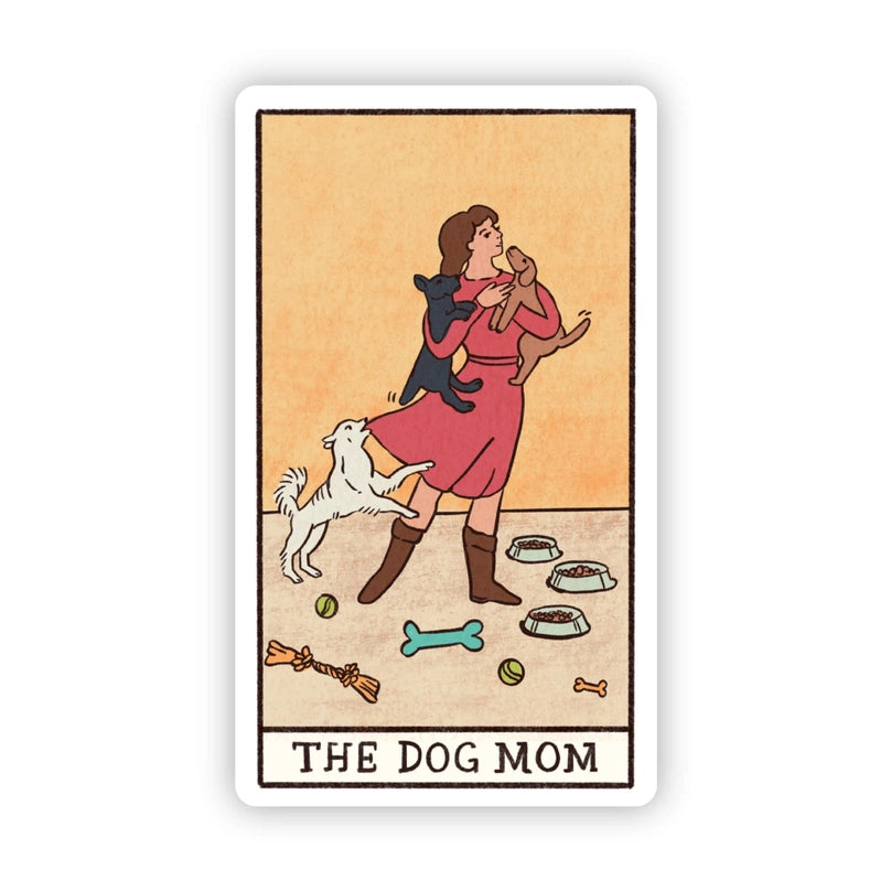 girl in red dress with dog 