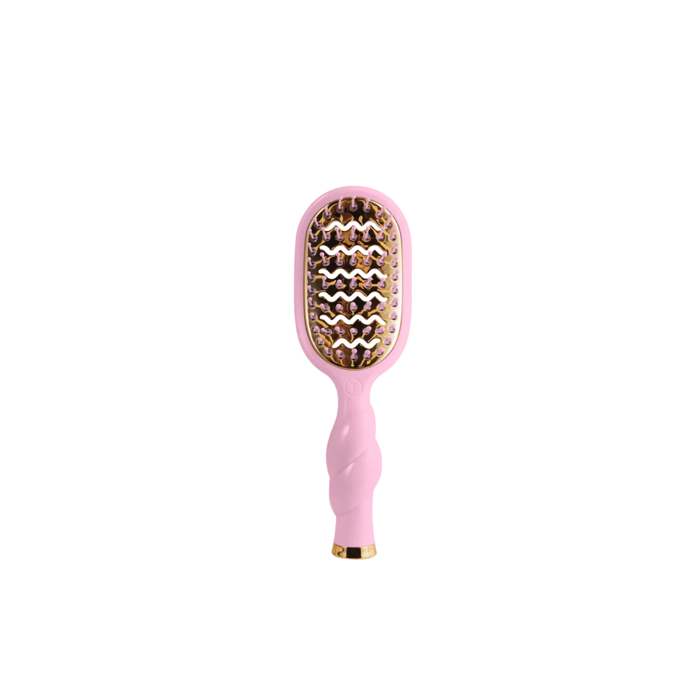 PINK MINI VENTED HAIR BRUSH TELETIES