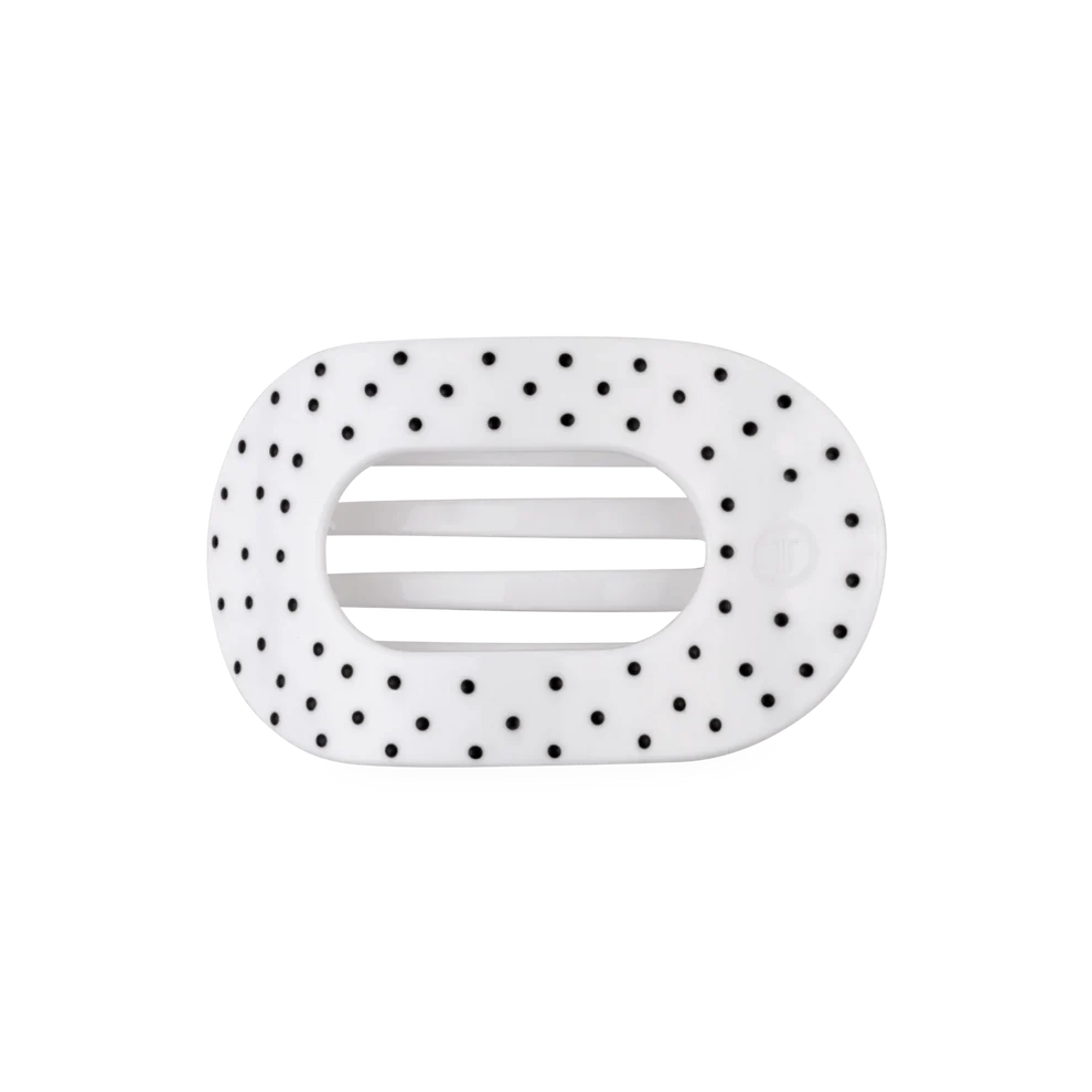 WHITE POLKA DOT HAIRCLIP